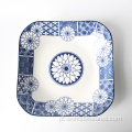 A almofada da placa do jantar da almofada de mesa da porcelana que imprime a placa quadrada